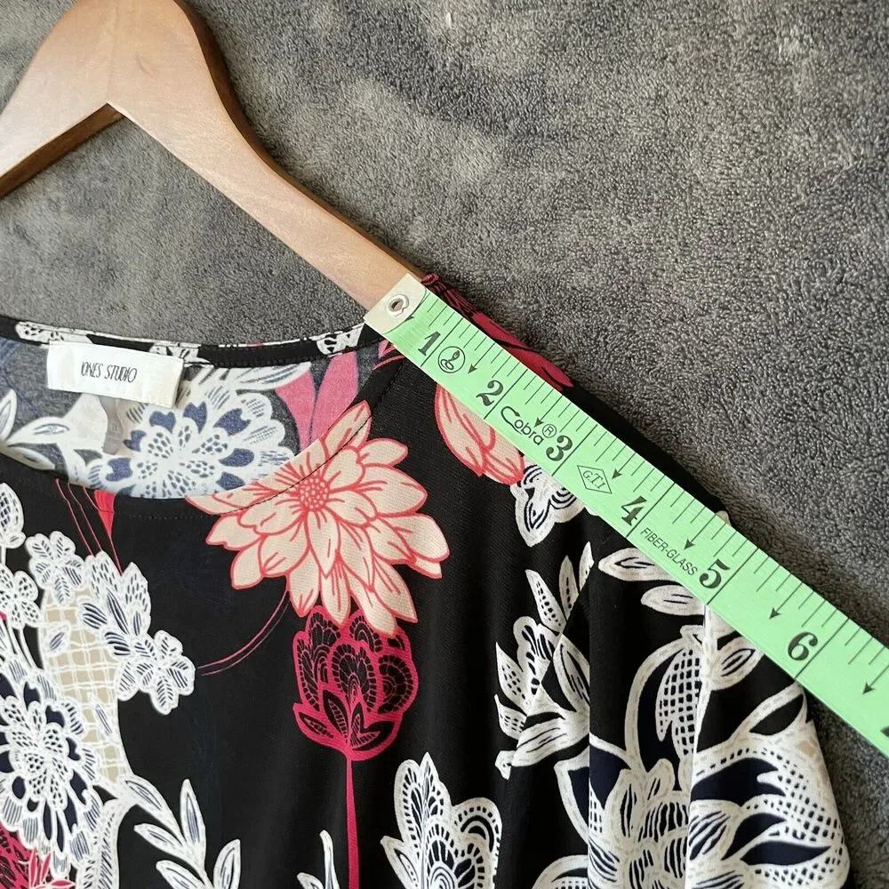 JONES STUDIO Women's Stretch floral Blouse 3/4 Sleeve Multicolor SZ/2X - Picture 11 of 14
